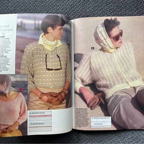 80s Vogue Knitting International Magazines Designer Knit Patterns Instructions - Picture 7 of 15